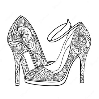 Stylish High Heels Coloring Page 64713-52034