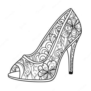 Stylish High Heels Coloring Page 64713-52036