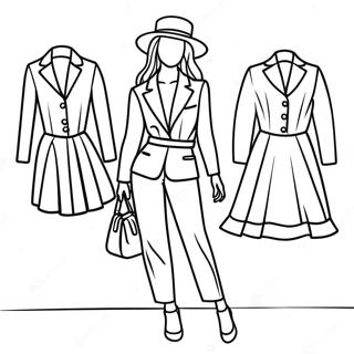 Fashionable Chic Coloring Pages