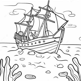 Shipwreck Coloring Pages