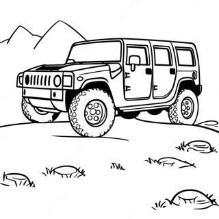 Classic Hummer Off Road Coloring Page 64753-52066