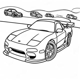 Rx7 Drift Racing Coloring Page 64763-52075