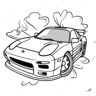 Rx7 Drift Racing Coloring Page 64763-52076