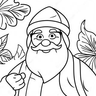 Festive Tropical Santa Coloring Page 64793-52094