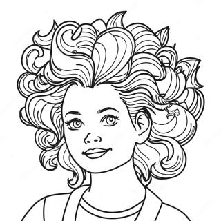 Crazy Hair Coloring Pages