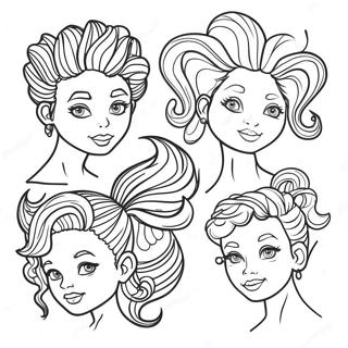 Wild And Wacky Hairdos Coloring Page 64813-52114