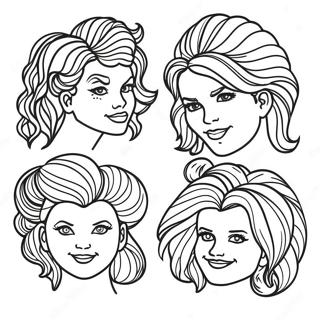 Wild And Wacky Hairdos Coloring Page 64813-52115