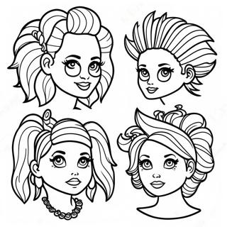 Wild And Wacky Hairdos Coloring Page 64813-52116