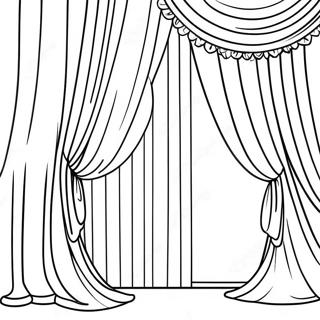 Elegant Velvet Drapes Coloring Page 6482-5342