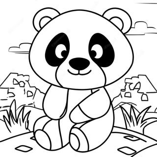 Minecraft Panda Coloring Page 64842-52134