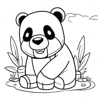 Minecraft Panda Coloring Page 64842-52136