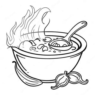 Spicy Chili Bowl Coloring Page 64863-52154