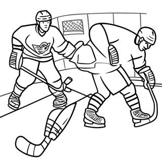 Exciting Hockey Game Scene Coloring Page 64883-52170