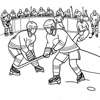 Exciting Hockey Game Scene Coloring Page 64883-52172