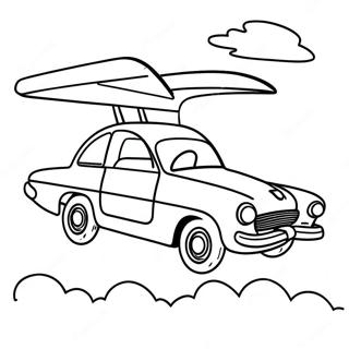 Flying Car In The Sky Coloring Page 64912-52191