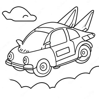 Flying Car In The Sky Coloring Page 64912-52192