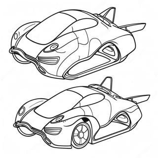 Futuristic Flying Car Coloring Page 64913-52197