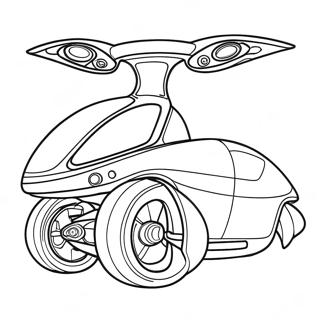 Futuristic Flying Car Coloring Page 64913-52199