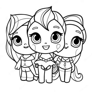 The Dazzlings Coloring Page 64922-52195