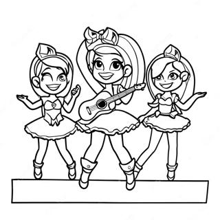 Dazzlings Performing On Stage Coloring Page 64923-52201