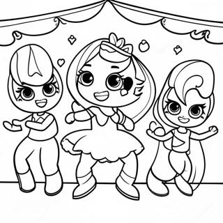 Dazzlings Performing On Stage Coloring Page 64923-52202