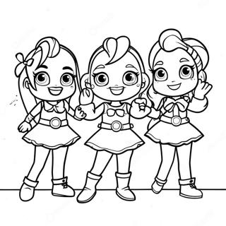 Dazzlings Performing On Stage Coloring Page 64923-52203