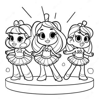 Dazzlings Performing On Stage Coloring Page 64923-52204