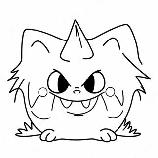 Cute Gengar With Big Eyes Coloring Page 6492-5349