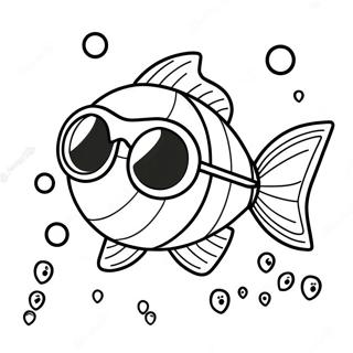 Cute Fortnite Fishy With Sunglasses Coloring Page 64963-52235