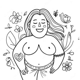 Body Positivity Affirmation Coloring Page 64992-52256