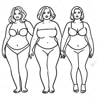 Diverse Body Shapes Coloring Page 64993-52258