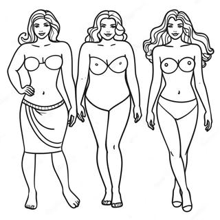 Diverse Body Shapes Coloring Page 64993-52259