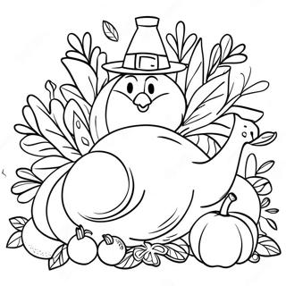 Thanksgiving Themed Addition Coloring Page 65013-52275