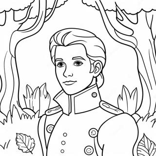 Charming Prince In A Magical Forest Coloring Page 65023-52281