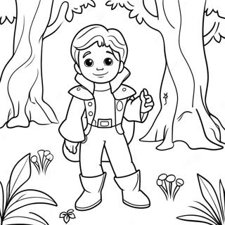 Charming Prince In A Magical Forest Coloring Page 65023-52282