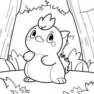 Cyndaquil In A Fiery Forest Coloring Page 65033-52290