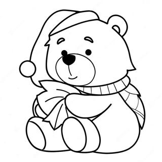 Christmas Bear Coloring Pages