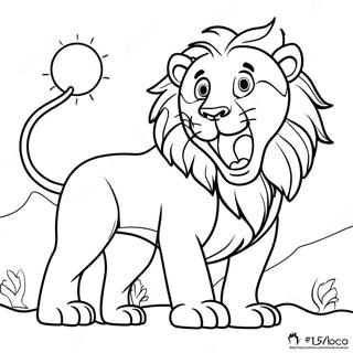 Alex The Lion Roaring Coloring Page 65063-52312