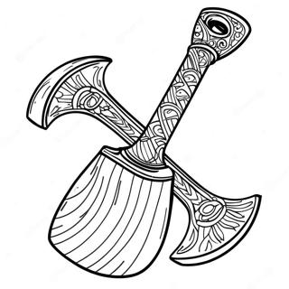 Axe Coloring Page 65102-52338