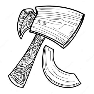 Axe Coloring Page 65102-52340