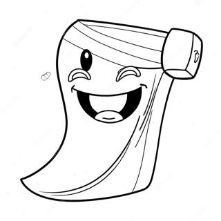 Cartoon Axe With Smiley Face Coloring Page 65103-52342