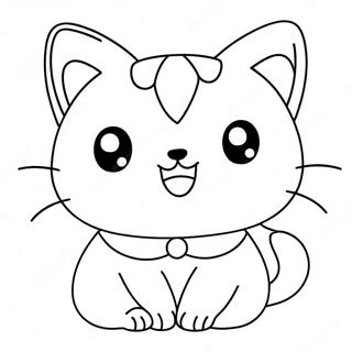 Cute Kawaii Chibi Cat Coloring Page 65123-52355