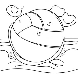 Colorful Beach Ball In The Sand Coloring Page 6512-5372