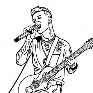 Mgk Performing On Stage Coloring Page 65153-52378