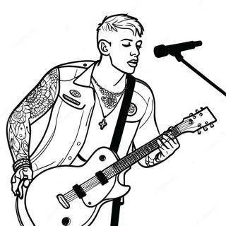 Mgk Performing On Stage Coloring Page 65153-52379