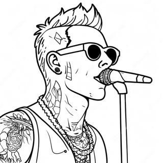 Mgk Performing On Stage Coloring Page 65153-52380