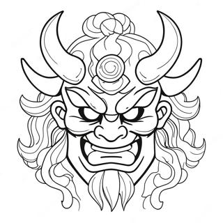 Oni Coloring Pages