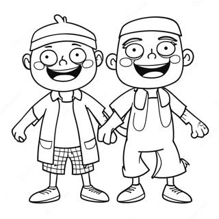 Ed Edd N Eddy In Silly Costumes Coloring Page 65193-52414