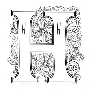 Letter H Coloring Page 651-518