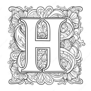 Letter H Coloring Page 651-519